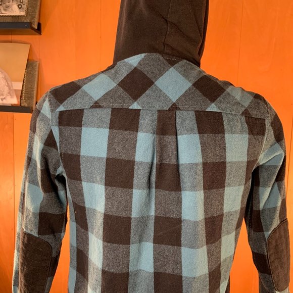 Tony Hawk Flannel Button Down Plaid Hoodie - Picture 3 of 4